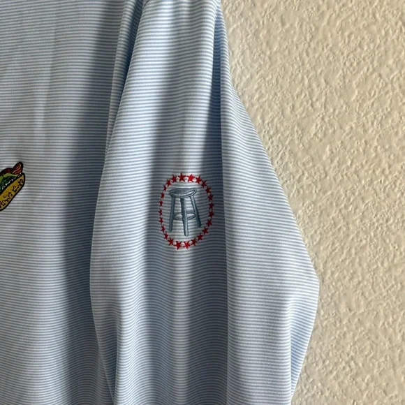 PETER MILLAR x BARSTOOL | Chicago Hot Dog Perth Performance Quarter Zip | Size L - Picture 6 of 12